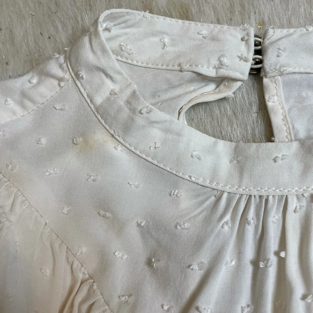 Wild fable cream speckled ruffle peasant blouse - Picture 3 of 5